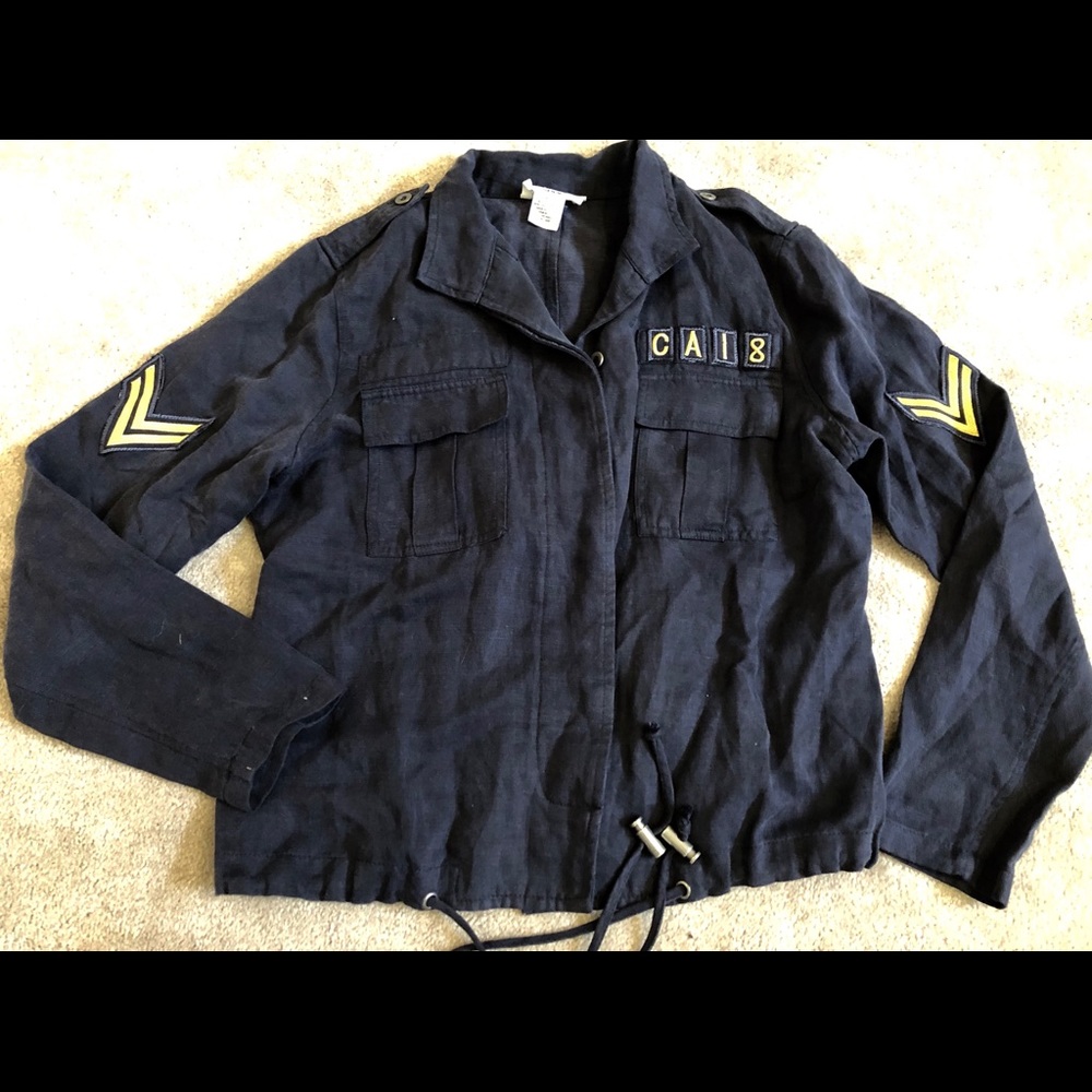 Adorable Military Jacket, navy with patches